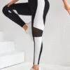 Colorblock Contrast Mesh Insert Tummy Control Sports Leggings -Sculptive Wear 1692102854b1b5698b45ef01317819b619bac4bac3 thumbnail 405x552