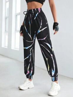 Tie Dye Elastic Waist Sports Pants -Sculptive Wear 1692607430622c50f2a60194ec7a2d805dbcddff7c thumbnail 405x552